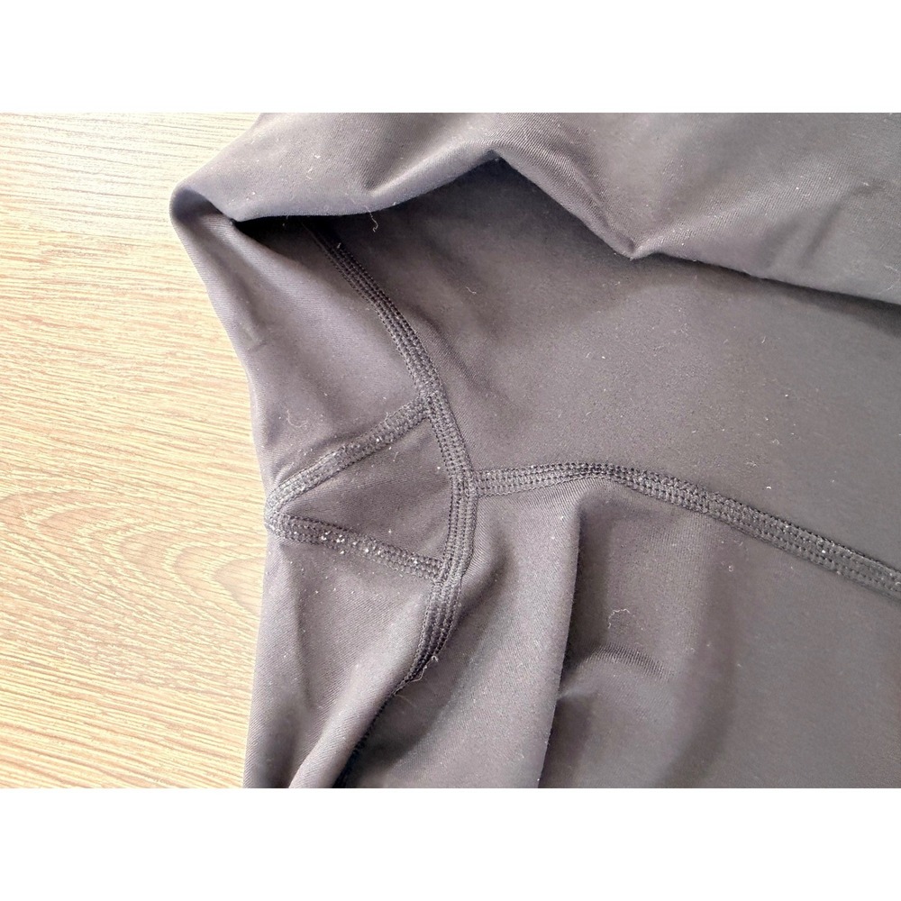 Lululemon Black Metallic Dot High Scalloped Rise Leggings Size 6 - Picture 6 of 7